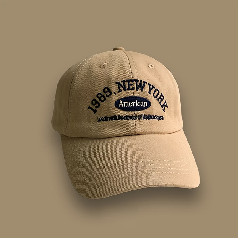 Retro Baseball Cap Women's Autumn Street Letter Embroidery Peaked Cap Summer Men