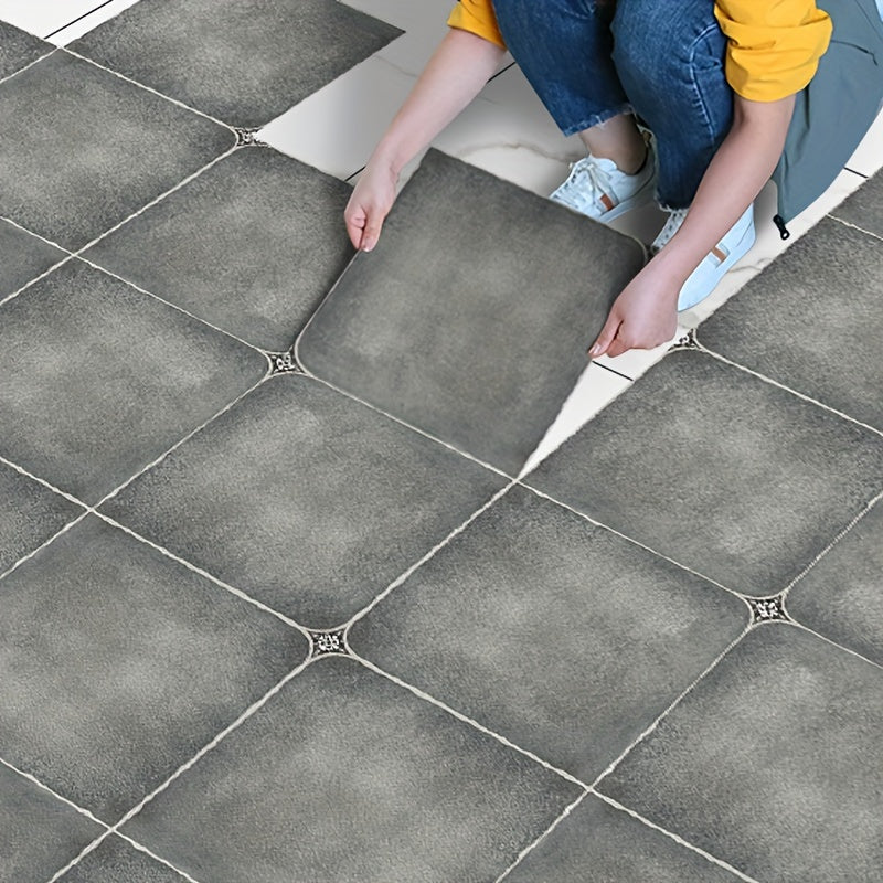 Waterproof Floor Stickers Non-slip Retro Tile Change Stickers