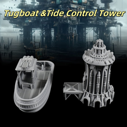 RPG Cargo & Tide Control Tower Set for Tabletop Adventures