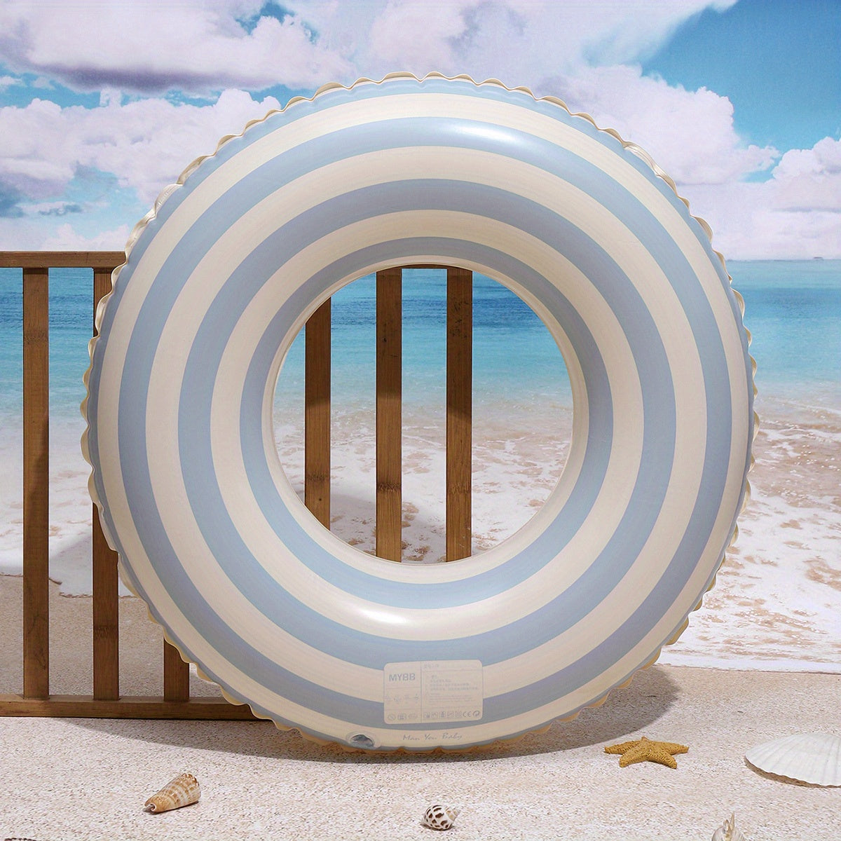 Vintage Striped Inflatable Baby Swimming Ring for Kids