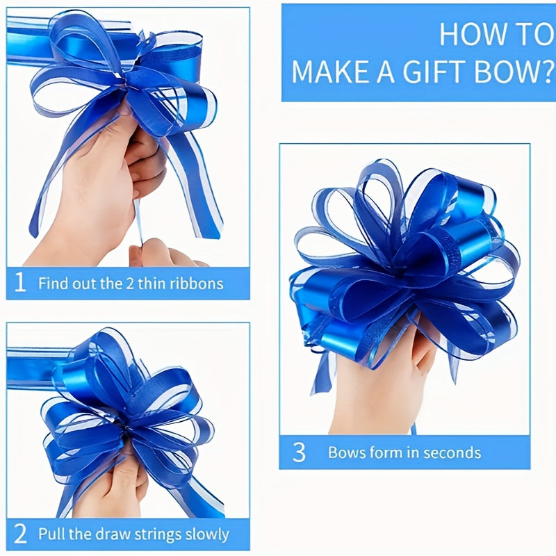 1pc Christmas Pull Bows 15 24 Cm Ribbon Bows For Tree Gift Baskets Wrap