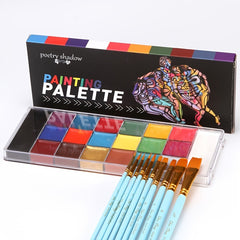 Halloween Face Painting Kit 20 Colors Oily Body Paint Palette