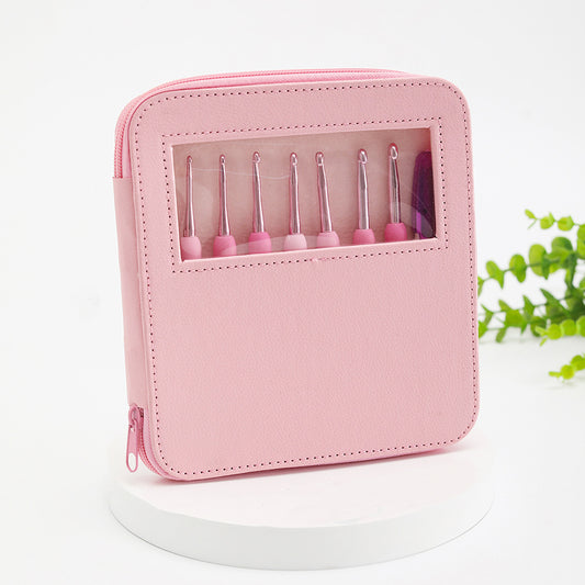 8pcs Thick Handle Sweater Needle Fine Gradient Soft Handle Crochet Set