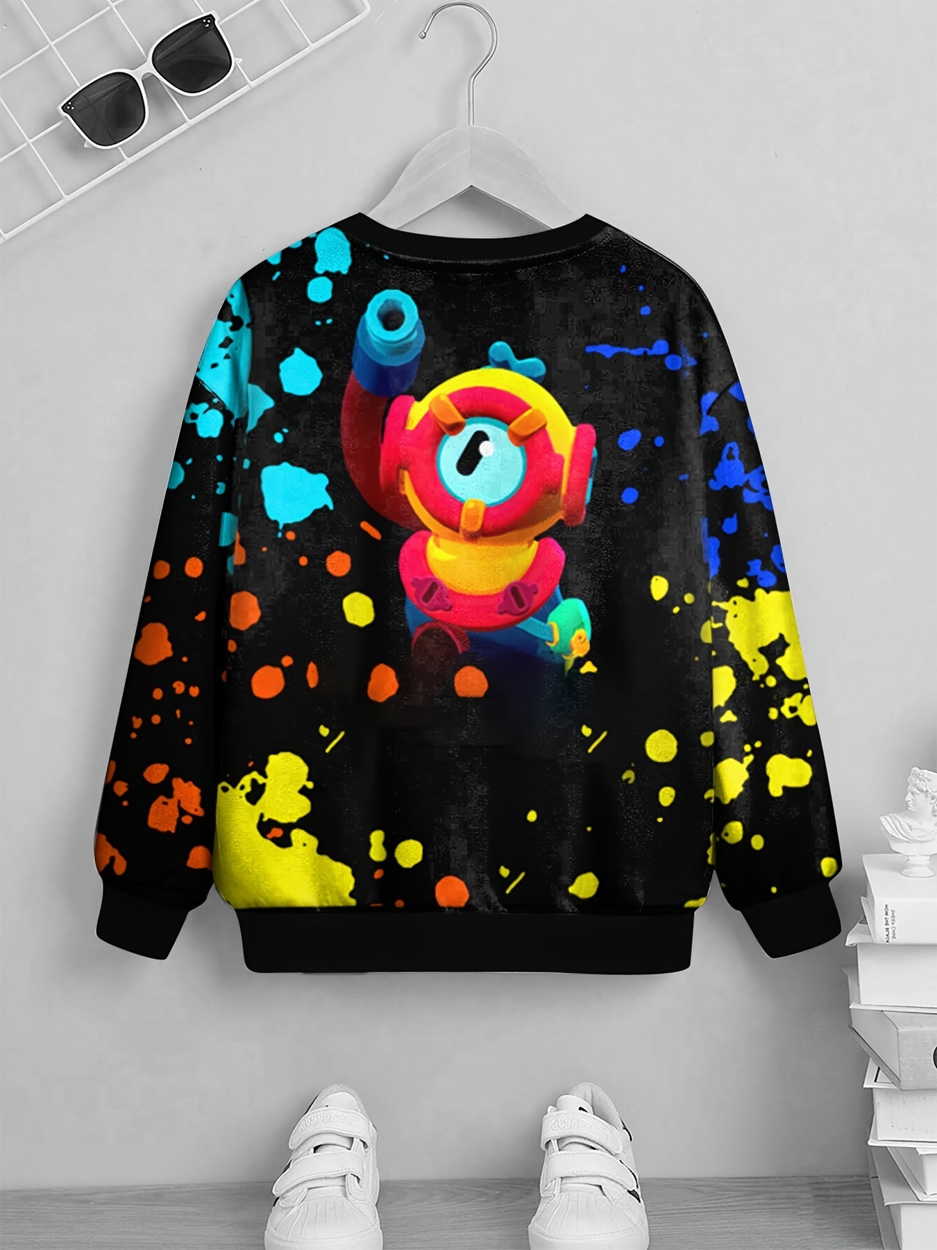 Teens Colorful Dotted 3D Print Sweatshirt Kids Casual Street Wear Clothes