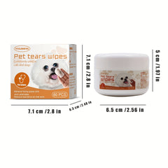 Pet Eye Cleaning Wipes - Removes Tears and Dirt - Pet Friendly