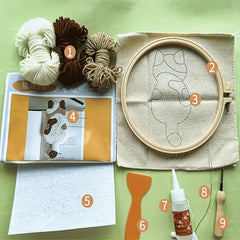Embroidered Coaster Material Package Couple Stamp Music Stamp for Beginners