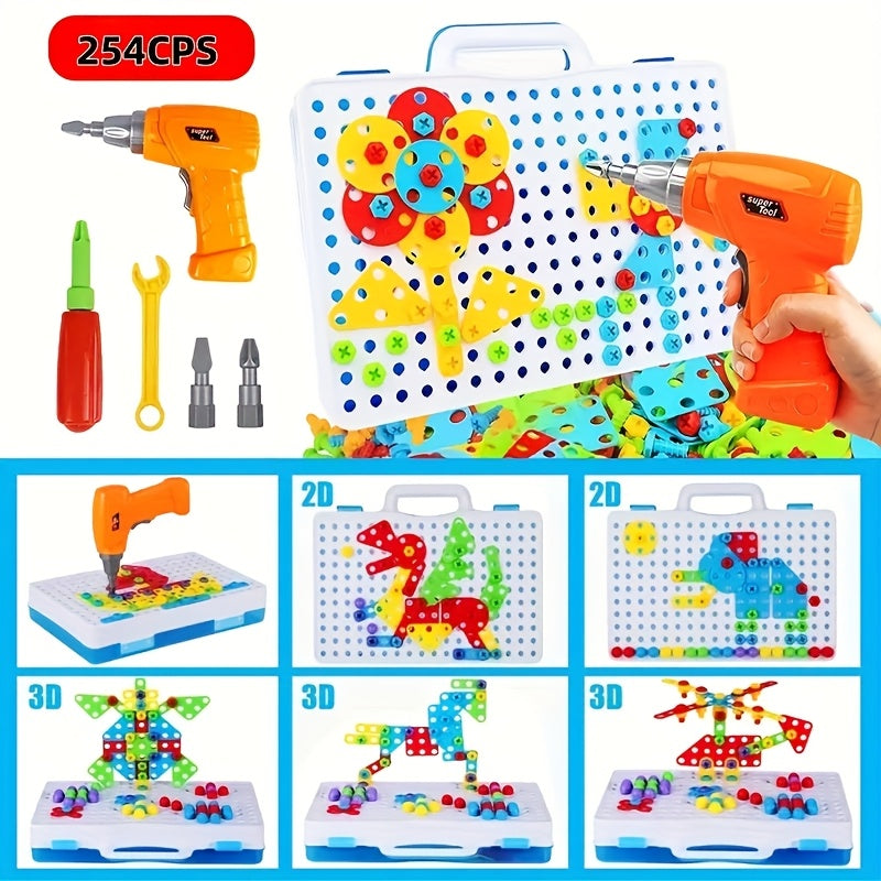 Kids' Playhouse DIY Screwdriver Toolbox Toy