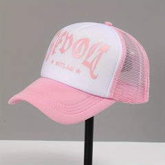 Goth Letter Print Trucker Hat Baseball Cap Unisex Dad Hats