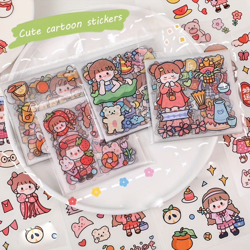 25 Animal Stickers Waterproof Bear Rabbit Decorative Stickers