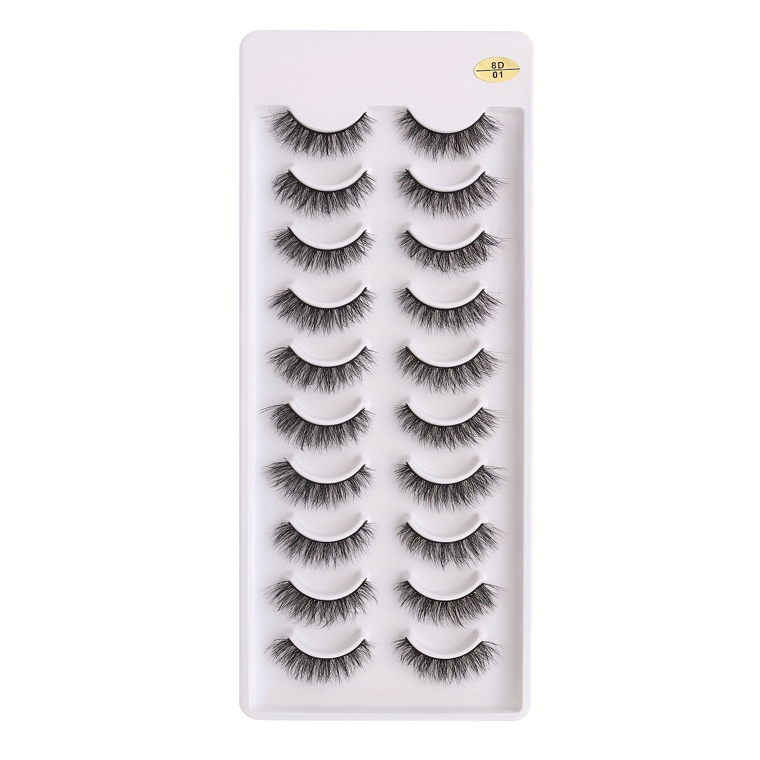 10 Pairs Fluffy False Eyelashes Dramatic 8D Faux Mink Eyelashes