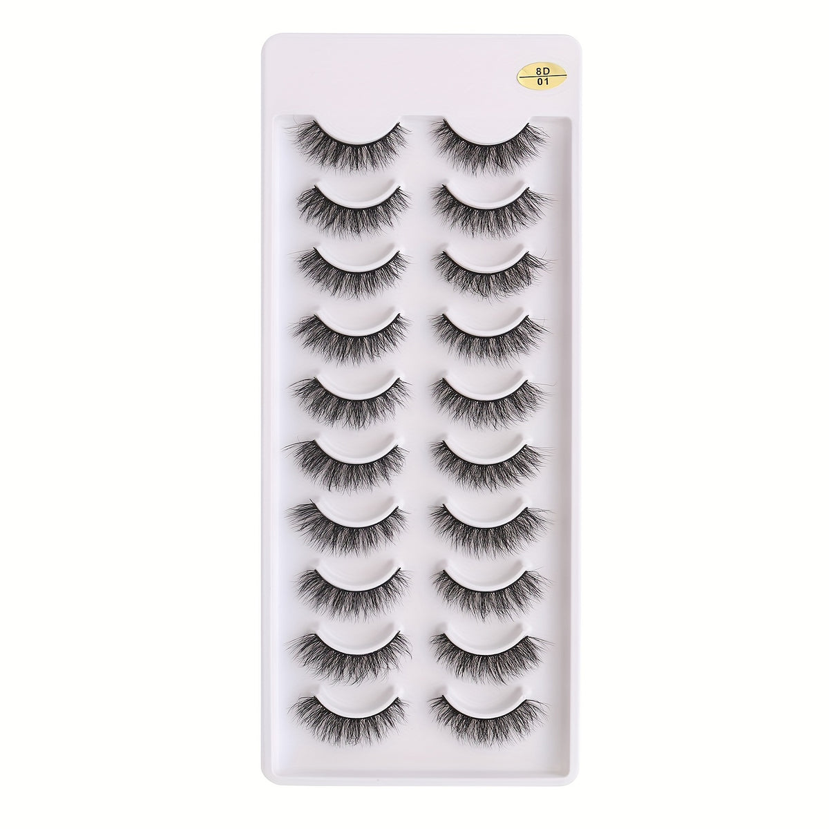 10 Pairs Fluffy False Eyelashes Dramatic 8D Faux Mink Eyelashes
