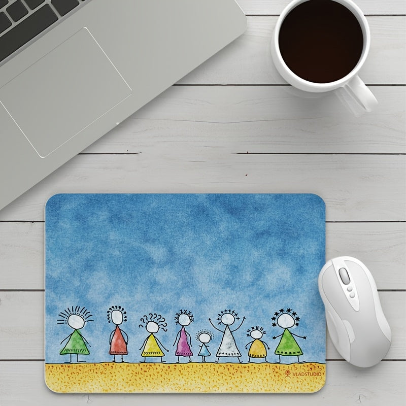 Cartoon Small Mouse Pad Thickened for Work Game Office Home