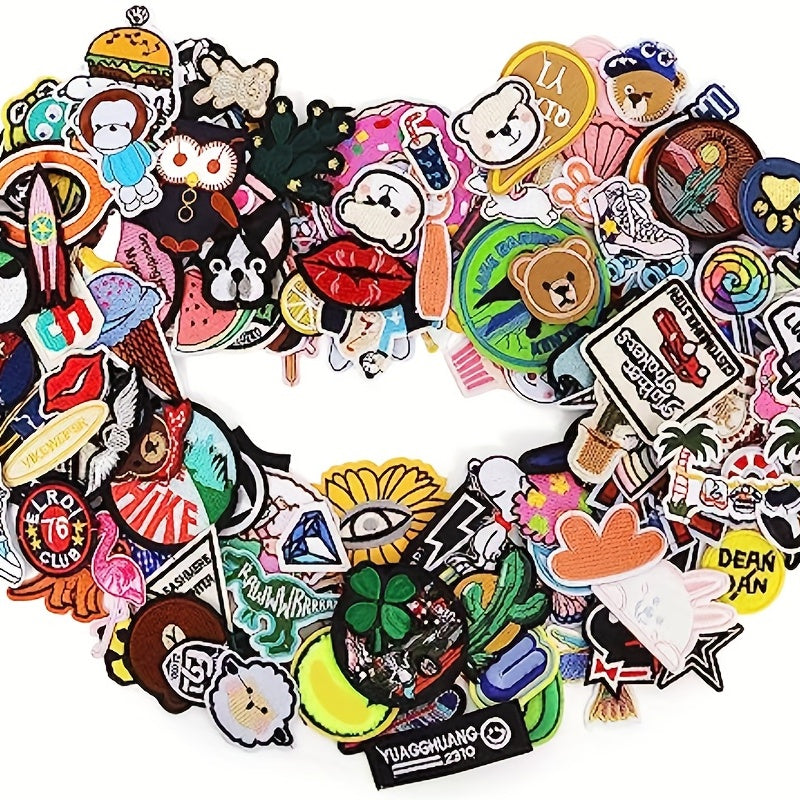 Random Embroidery Sewn Patches For Girls