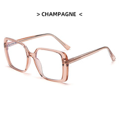 Women's Large Frame Leopard Glasses Clear Lens Glasses