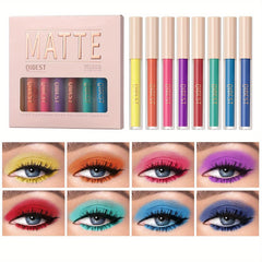 Waterproof Liquid Eyeshadow Set with Primer - Long-Lasting Eye Brightener
