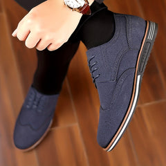 Men's Brogue Wingtip Derby Shoes Lace up Formal Dress Shoes