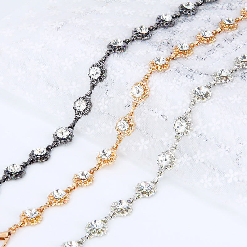 Women's Rhinestone Body Chain Belt Dress Skirt Accessory