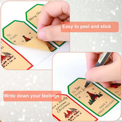 300pcs Christmas Holiday Stickers 8 Patterns Self-Adhesive Label Roll