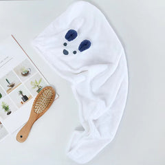 Hair Drying Towel Absorbent Cartoon Pattern Women Shower Cap Bath Hat
