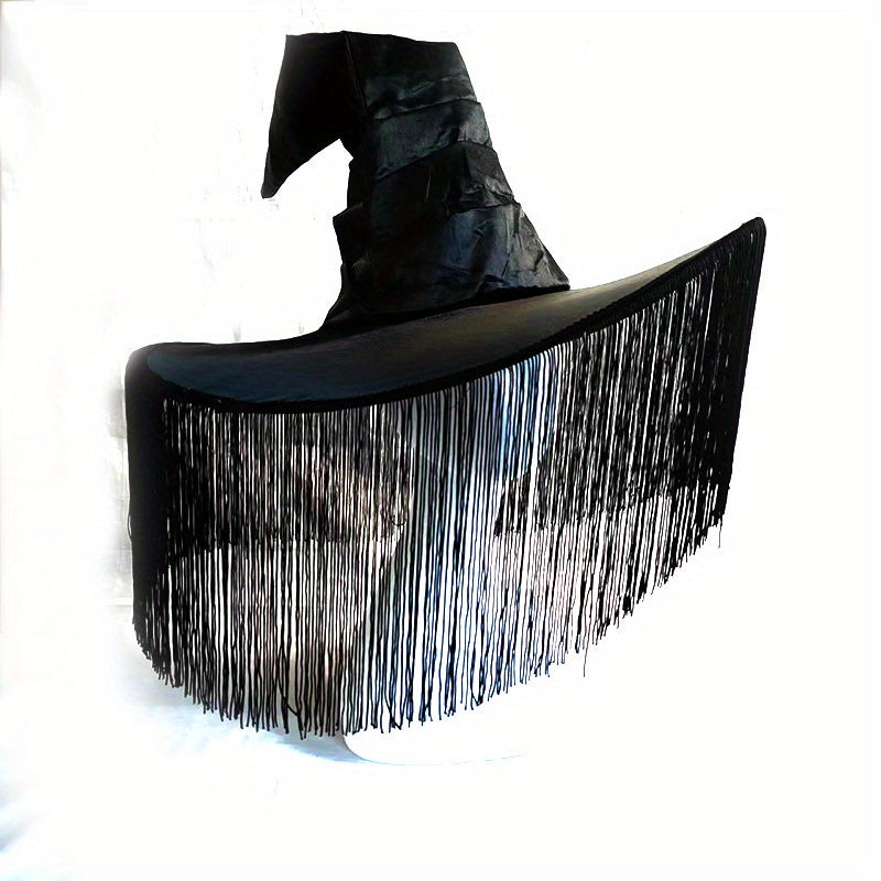 Gothic Tassel Witch Hat Halloween Costume Accessory
