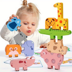 LZOY Montessori Wooden Blocks Sorting & Stacking Toys for Toddlers