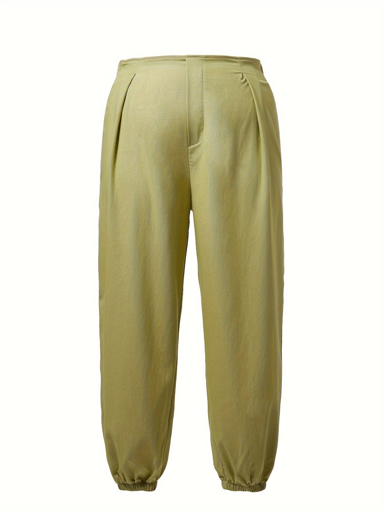  Solid High Rise Jogger Trousers