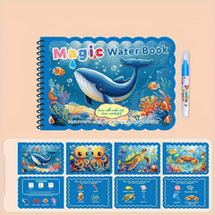 Magic Water Painting Book Pumpkin House with Random Pen