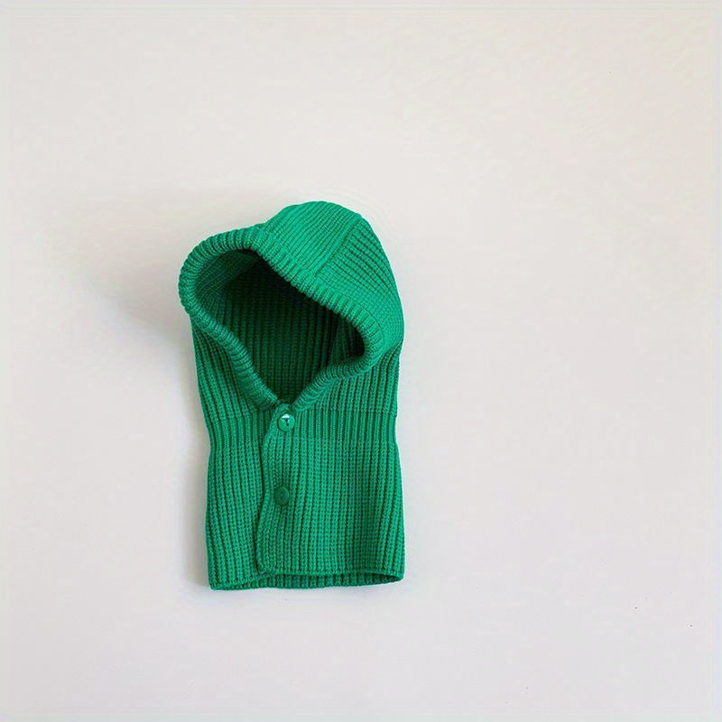 Kids Shawl Cap Head Cap Bib Conjoined Cap