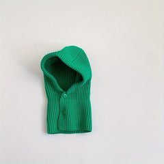 Kids Shawl Cap Head Cap Bib Conjoined Cap