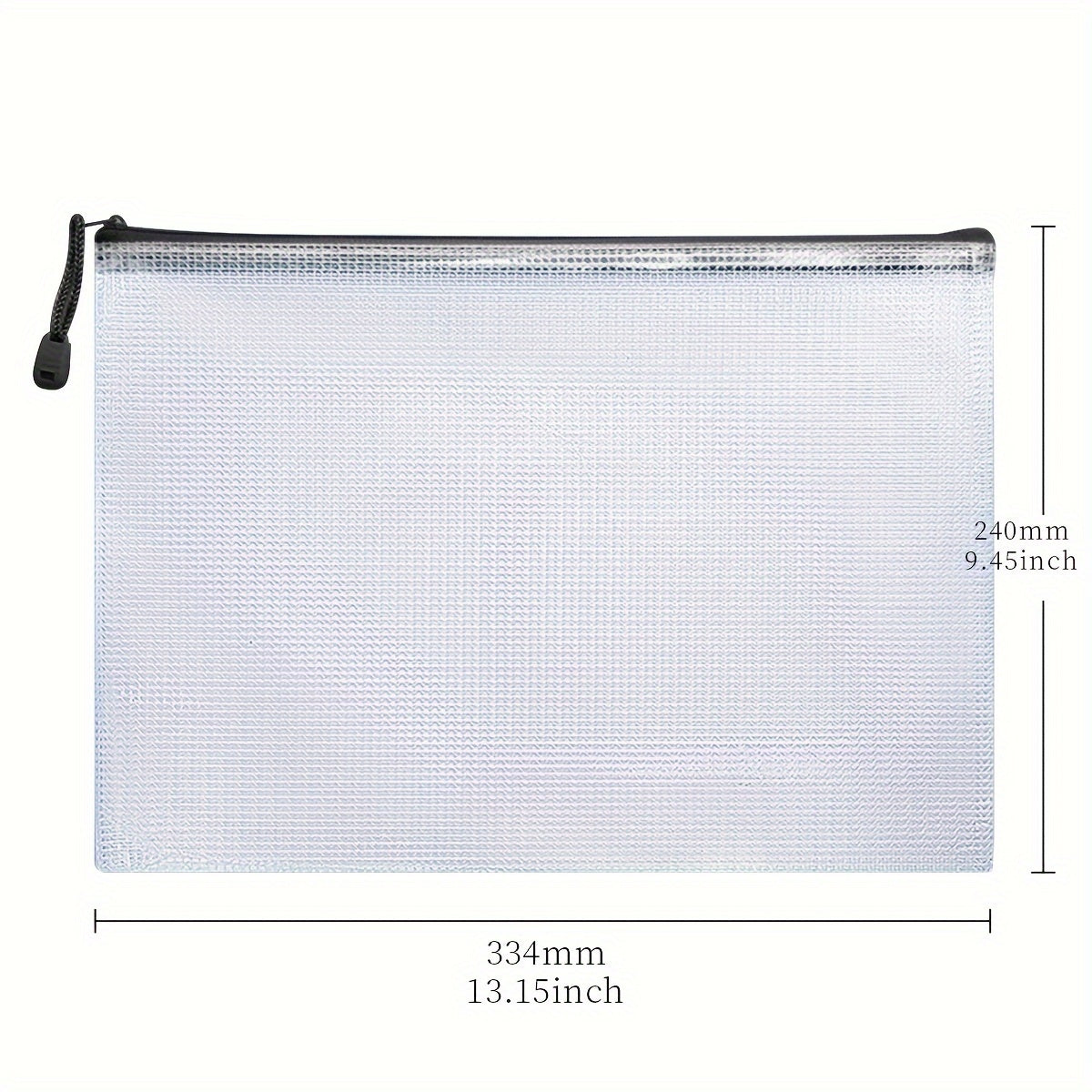 100pcs Mesh Zipper Bag Waterproof Storage Document Bag