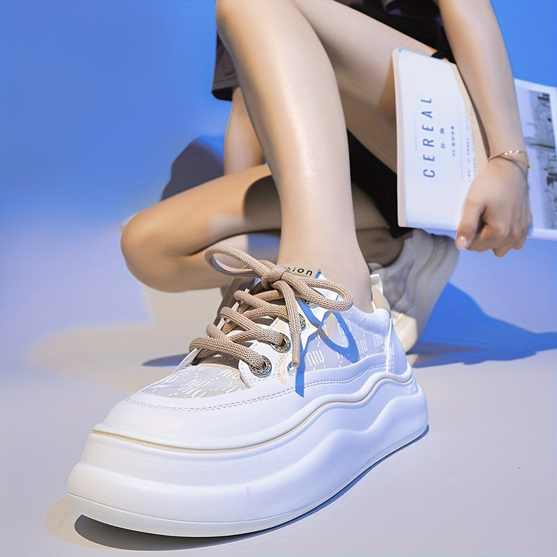 Women's Letter Graphic Outdoor Board Shoes Thick Bottom Casual Sneakers
