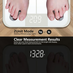 Smart Body Fat Scale Digital Bathroom Scale with Smartphone App