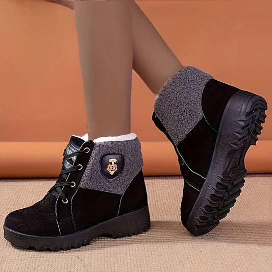 Warm Fleece Lined Ankle Boots for Women