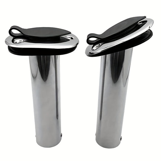 1pc Stainless Steel Fishing Rod Holder PVC Cap 15 30 90 Degree Accessories