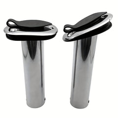 1pc Stainless Steel Fishing Rod Holder PVC Cap 15 30 90 Degree Accessories