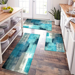 2pcs Soft Kitchen Floor Mat Waterproof Machine Washable Decorative