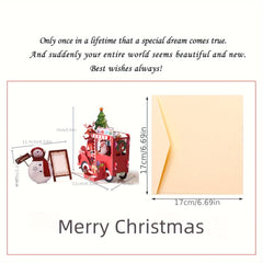 3D Christmas Float Holiday Greeting Card
