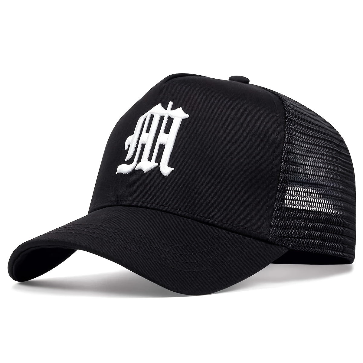 Men's Street Square Baseball Mesh Cap Black