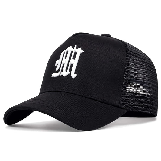 Men's Street Square Baseball Mesh Cap Black