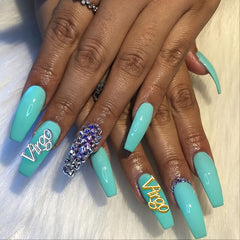 Nail Charms Nail Glitter Sequins Nail Decals With Twelve Constellation Letter