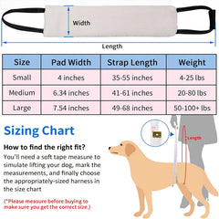 Hip Support Harness for Dogs - Portable Sling to Lift Rear Legs