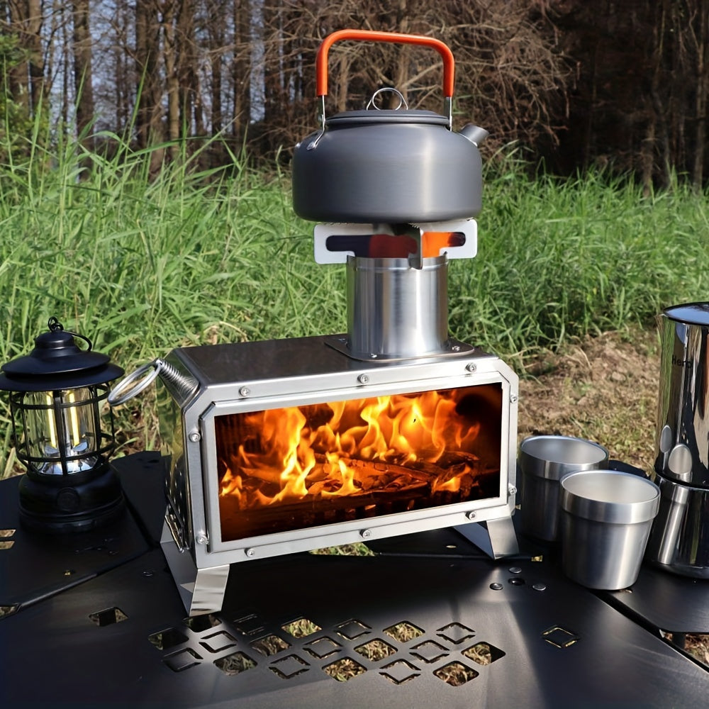 Portable Stainless Steel Wood Stove for Camping