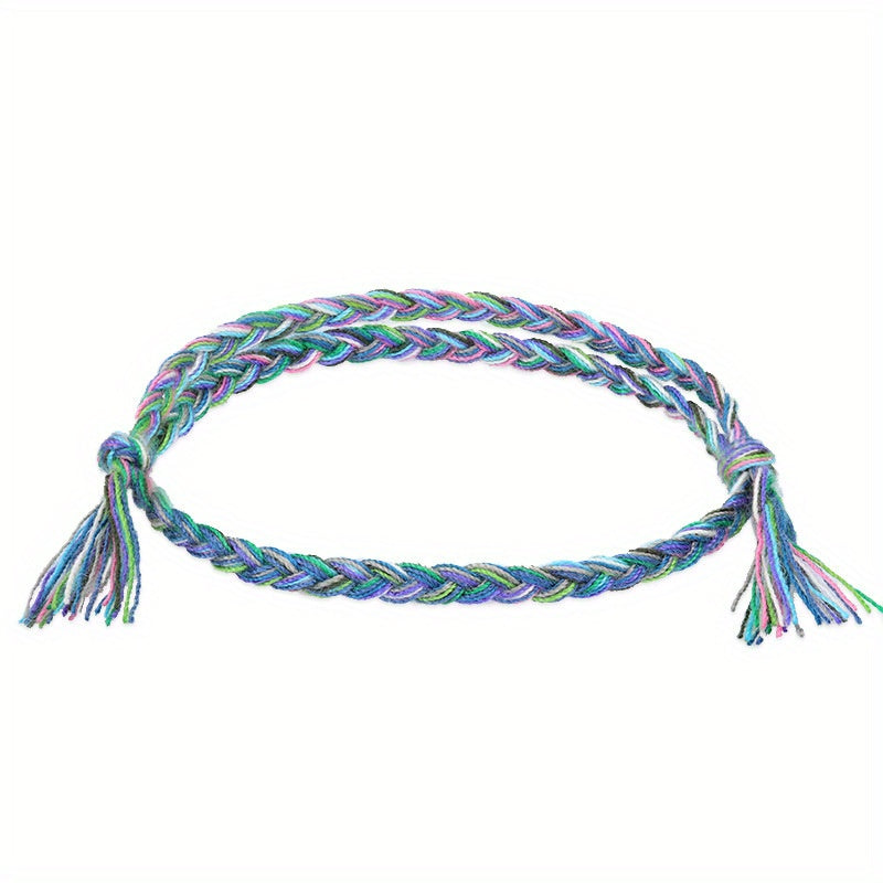 Braided Bracelet with Tassel - Gift for Her