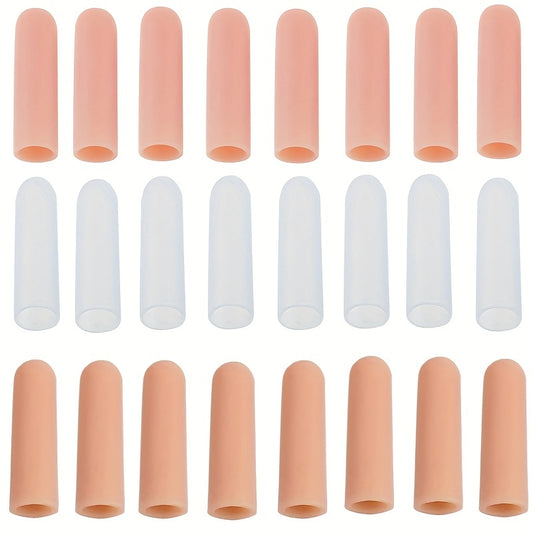 10pcs Reusable Silicone Finger Cots for Dry Skin & Cracked Knitting Cuts