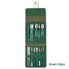 Professional Mani/Pedi Grooming Kit with Scissors, Nail Files, Travel Case