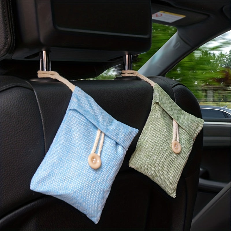 3pcs Linen Bamboo Charcoal Bag Car RV Deodorization Air Purification