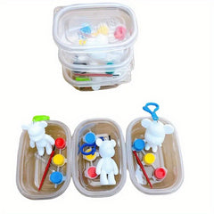 2pcs Fluid Bear DIY Key Chain Graffiti Material Kit