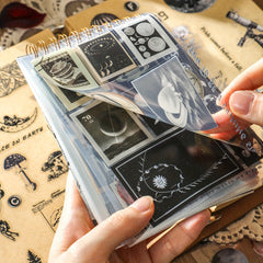 20 Sheets Vintage Starry Sky Stickers Book Set Retro Planet Stickers