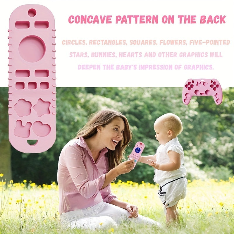 Silicone Teething Toy Remote Control Shape Teether Rodent Gum Pain Relief