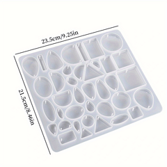 38-Grid Pendant Silicone Molds for Jewelry Resin DIY